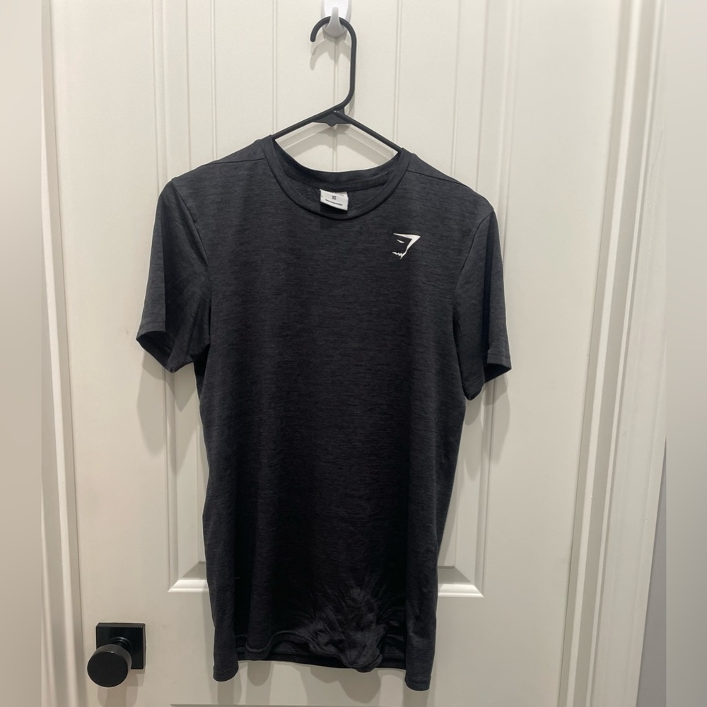 Gymshark Black Short Sleeve Training Tee with White Logo